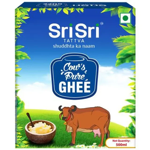 Sri Sri Tattva Cow's Pure Ghee - Source Of Calcium, Boosts Overall Health, 500 ml-1.webp